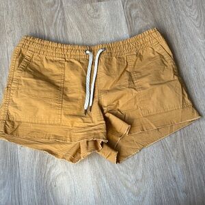 Vuori Mustard Yellow Women's Vintage Ripstop Shorts